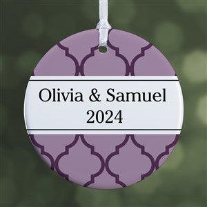 Christmas Custom Pattern Personalized Ornament-2.85quot; Glossy - 1 Sided - 43210-1S