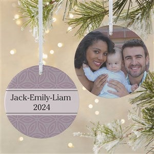 Christmas Custom Pattern Personalized Ornament-3.75quot; Matte - 2 Sided - 43210-2L