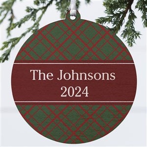 Christmas Custom Pattern Personalized Ornament-3.75quot; Wood - 1 Sided - 43210-1W