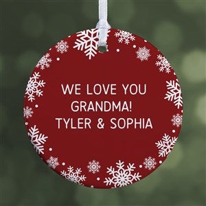 Snowflake Personalized Christmas Ornament- 2.85quot; Glossy - 1 Sided - 43228-1S