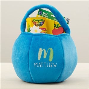 Ombre Initial Embroidered Plush Treat Bag-Blue - 43283-BU