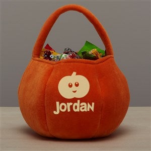 Glow-In-The-Dark Halloween Characters Personalized Plush Treat Bag-Orange - 43334-O