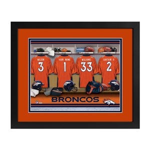 Denver Broncos NFL Personalized Locker Room Print