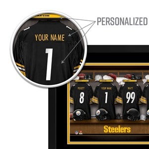 Buy Pittsburgh Steelers Personalized Sign Locker Room Print NFL