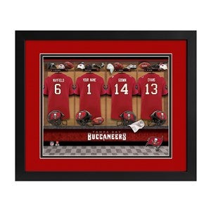 Tampa Bay Buccaneers NFL Personalized Locker Room Print - 43343D