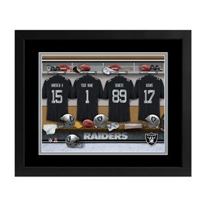 Las Vegas Raiders NFL Personalized Locker Room Print - 43344D