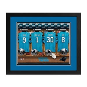 Carolina Panthers NFL Personalized Locker Room Print - 43350D