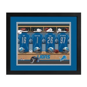 Detroit Lions NFL Personalized Locker Room Print - 43351D