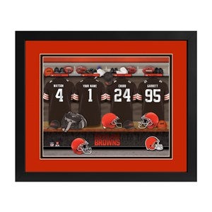 Cleveland Browns NFL Personalized Locker Room Print - 43353D