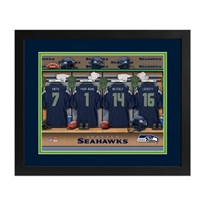 Seattle Seahawks NFL Personalized Locker Room Print - 43357D