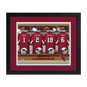 Arizona Cardinals NFL Personalized Locker Room Print - 43362D