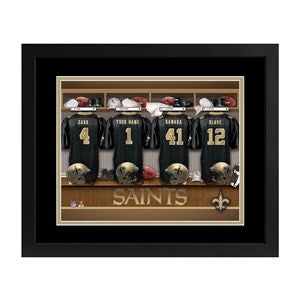 New Orleans Saints NFL Personalized Locker Room Print - 43364D