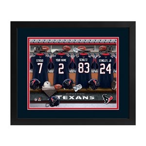 Houston Texans NFL Personalized Locker Room Print - 43365D