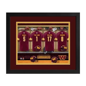 Washington Commanders NFL Personalized Locker Room Print - 43366D