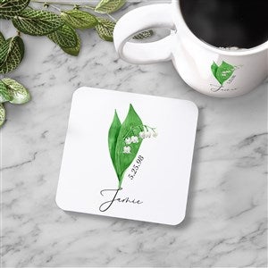 Birth Month Flower Personalized Coaster - 43548