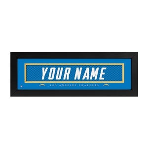 Los Angeles Chargers NFL Personalized Name Jersey Print - 43635D