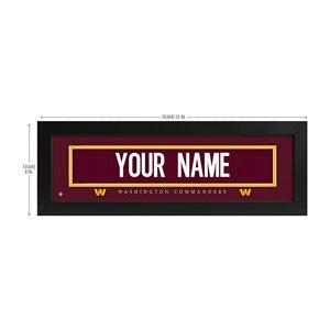 Washington Commanders Personalized Sign Locker Room Print NFL 