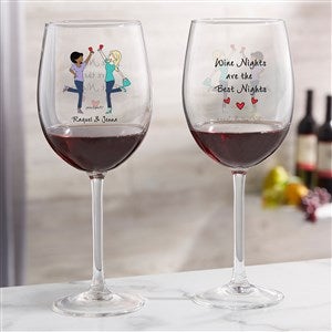 Cheers to Friendship philoSophies Personalized White Wine Glass - 2 Friends - 43715-W2