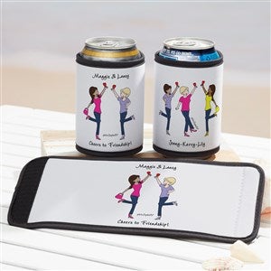 Cheers to Friendship philoSophies® Personalized Can  Bottle Wrap-3 Friends - 43719-3