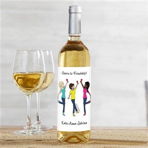 Cheers to Friendship philoSophies Personalized Wine Labels - 3 Friends - 43721-3