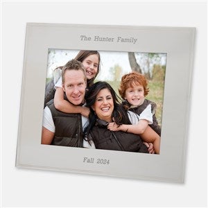 Engraved Family Tremont Gunmetal 4x6 Picture Frame - Horizontal/Landscape