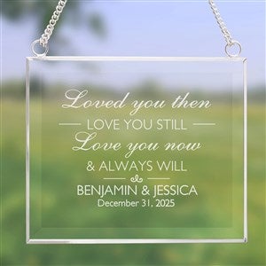 I Love You Personalized Glass Suncatcher - 43793