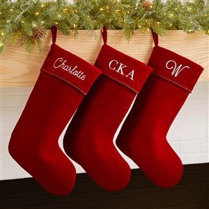  KLL Christmas Traditional Red Personalized Stockings