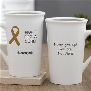 Choose Your Awareness Ribbon Personalized Latte Mug 16 oz.- White - 43921-U