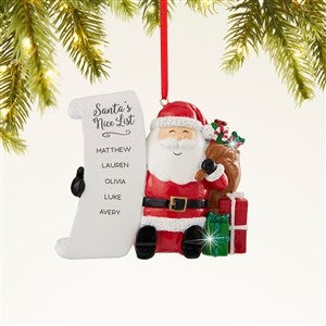 Santas List Personalized Ornament - 43954