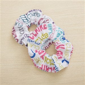Trendy Repeating Name Personalized Scrunchie 2pc Set - 43960