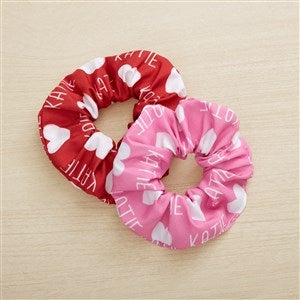 Repeating Hearts Personalized Scrunchie 2pc Set - 43969