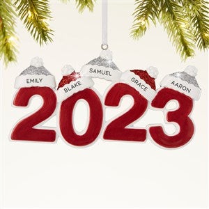 2023 Personalized Family Christmas Ornament - 5 Names - 43983-5