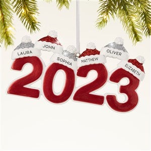 2023 Personalized Family Christmas Ornament - 6 Names - 43983-6