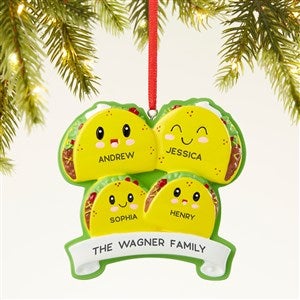 Taco Family Personalized Ornament- 4 Names - 43984-4