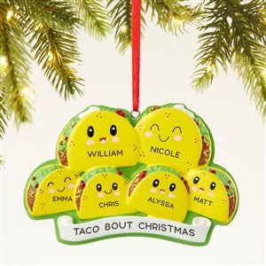 Taco Family Personalized Ornament- 6 Names - 43984-6