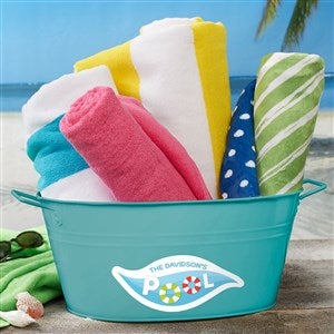 Pool Welcome Personalized Party Tub-Teal - 43998-T