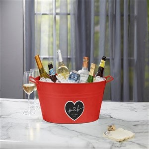 Drawn Together By Love Personalized Party Tub-Red - 43999-R