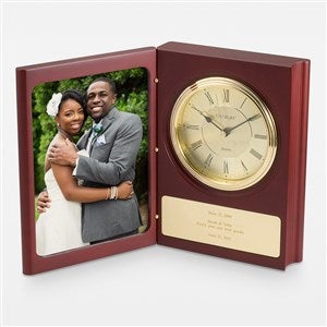 Engraved Wooden Book Frame  Clock - 44014