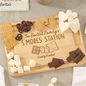 Smores Station Personalized Hardwood Charcuterie Board- 15x21 - 44077-XL