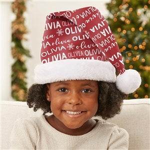 Snowflake Family Personalized Youth Santa Hat - 44140-Y