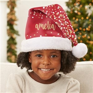 Sparkling Name Personalized Youth Santa Hat - 44142-Y