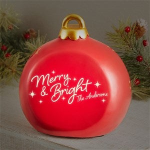Merry  Bright Personalized Light Up Resin Table Top Ornament - 44175