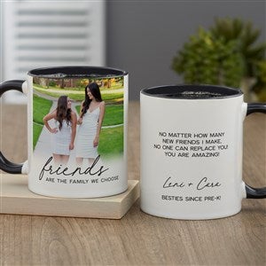 Friends Are The Family We Choose Personalized Coffee Mug 11 oz.- Black - 44205-B