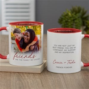 Friends Are The Family We Choose Personalized Coffee Mug 11 oz.- Red - 44205-R