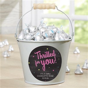 Congratulation Personalized Mini Metal Bucket-Silver - 44217-S