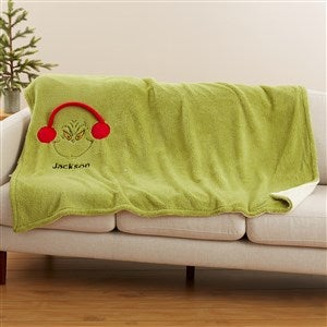 Personalized Name Grinch Santa NFL New England Patriots Christmas Blanket