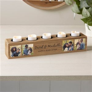Personalized Photo Wood Tea Light Candle Holder - 44354-T