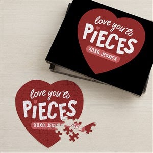 Love You to Pieces Personalized Valentines Day Mini Heart Puzzle - 44395