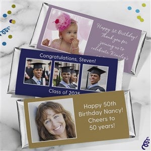 Party Photo Personalized Candy Bar Wrappers- 1 Photo - 44473