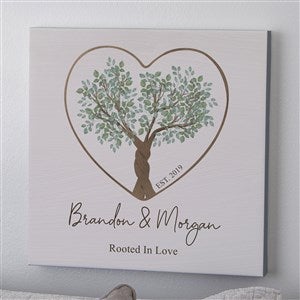 Rooted In Love Personalized Romantic Canvas Print - 20x20 - 44483-20x20